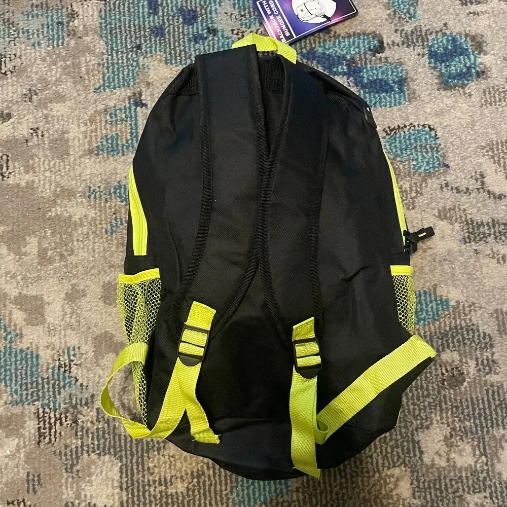 🎒 Arizona Blu Athletic Gear Backpack w/ Bungee Cord (Black, Blue, Neon Yellow)